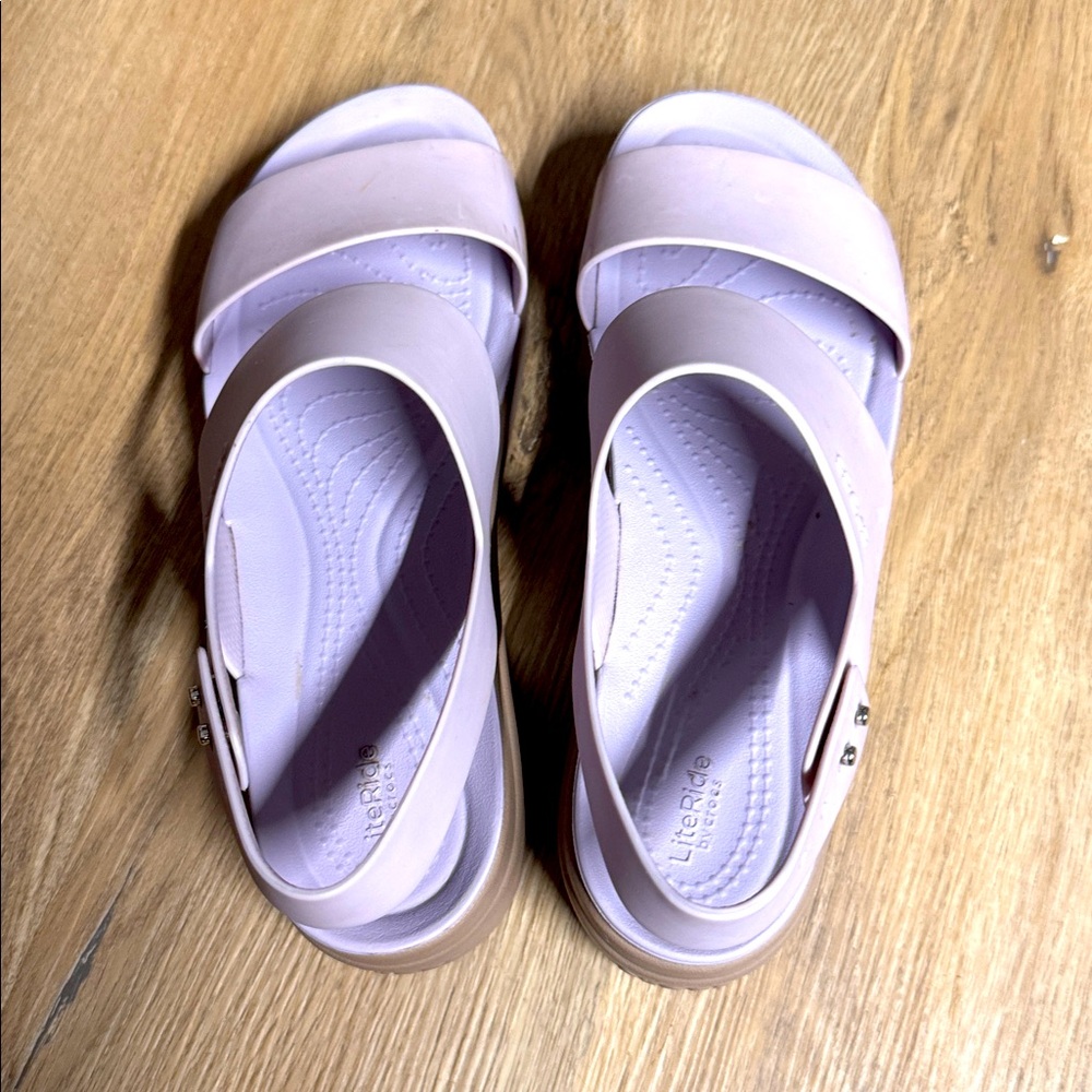 CROCS Women's Sandals - Lavender and Brown